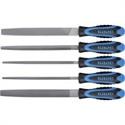 Набор напильников 200 мм, 5 шт, двухкомпонентная рукоятка Барс 15591