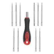 Отвертка для точных работ Fusion с насадками, 11 предметов, в пластиковом пенале, трехкомпонентная рукоятка Matrix 15816