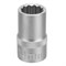 Головка торцевая, 14 мм, двенадцатигранная, CrV, под квадрат 1/2, хромированная Stels 14758