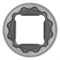 Головка торцевая, 19 мм, двенадцатигранная, CrV, под квадрат 1/2, хромированная Stels 14761