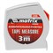 Рулетка Chrom,3 м x 13 мм,хромированный корпус Matrix 16805