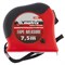 Рулетка Double fixation,7,5 м х 25 мм,обрезиненный корпус,двойная плавная фиксация Matrix 16813