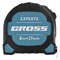 Рулетка Experte,8 м x 27 мм,двухкомпонентный корпус,магнит,двухсторонняя разметка,нейлон Gross 16866