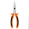 Длинногубцы прямые, Comfort, 200 мм, шлифованные, двухкомпонентные рукоятки Sparta 14873