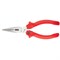 Длинногубцы прямые Standard, 180 мм, шлифованные, пластмассовые рукоятки Matrix 14875