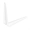 Кронштейн угловой с ребром, 125х150 мм, белый Сибртех 17756