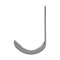 Крючок-вешалка №7, цинк, 10 шт, (Металлист) 17923