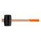 Киянка резиновая, 680 г, черная резина, деревянная рукоятка Sparta 14928