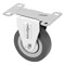 Колесо неповоротное D 75 мм, крепление  платформенное Сибртех 18516