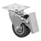 Колесо поворотное с тормозом D 50 мм, крепление  платформенное Сибртех 18524