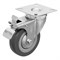 Колесо поворотное с тормозом D 75 мм, крепление  платформенное Сибртех 18525