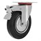 Колесо поворотное с тормозом D 160 мм, крепление  платформенное Сибртех 18527