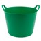 Ведро гибкое сверхпрочное, 40 л, зеленое, Сибртех 18959