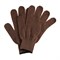 Перчатки трикотажные, акрил, коричневый, оверлок Сибртех 19006