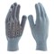 Перчатки трикотажные, акрил, ПВХ гель, "Протектор", цвет зенит, оверлок Сибртех 19014