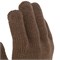 Перчатки трикотажные, акрил, двойные, коричневый, двойная манжета Сибртех 19021