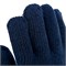 Перчатки трикотажные, акрил, двойные, синий, двойная манжета Сибртех 19023