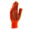 Перчатки трикотажные, акрил, ПВХ гель, "Протектор", оранжевый, оверлок Сибртех 19031