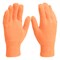 Перчатки трикотажные, акрил, двойные, оранжевый, двойная манжета Сибртех 19035