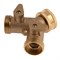 Разветвитель двухканальный, регулируемый, внешняя и внутренняя резьба 3/4, латунный Palisad 19241