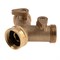 Разветвитель двухканальный, регулируемый, внешняя и внутренняя резьба 3/4, латунный Palisad 19241