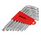Набор ключей имбусовых Torx , 9 шт, T10-T50, CrV, коротких, с сатинированным покрытием Matrix 14999