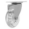 Колесо ПУ прозрачное поворотное d-75 мм, крепление платформенное Сибртех 19323