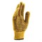 Перчатки трикотажные усиленные, гелевое ПВХ-покрытие, 7 класс, желтые Сибртех 19567