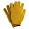 Перчатки трикотажные усиленные, гелевое ПВХ-покрытие, 7 класс, желтые Сибртех 19567