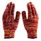 Перчатки трикотажные усиленные, гелевое ПВХ-покрытие, 7 класс, красно-желтый меланж Сибртех 19568