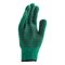 Перчатки трикотажные усиленные, гелевое ПВХ-покрытие, 7 класс, зеленые Сибртех 19570