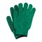 Перчатки трикотажные усиленные, гелевое ПВХ-покрытие, 7 класс, зеленые Сибртех 19570