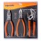 Набор губцевого инструмента №2, 3 предмета: плоскогубцы, бокорезы, клещи переставные Sparta 15521