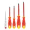 Набор отверток диэлектрических до 1000 В, 5 шт, тестер, CrV, двухкомпонентные рукоятки Сибртех 15814